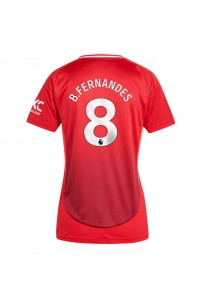 Manchester United Bruno Fernandes #8 Voetbaltruitje Thuis tenue Dames 2024-25 Korte Mouw